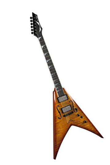 Dean STRADIVMNT VSB V Dave Mustaine Semi-Hollow-Body Electric Guitar, Vintage Burst