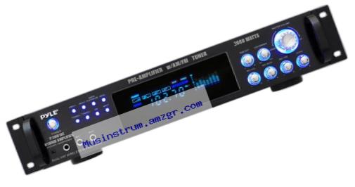 Pyle P3001AT 3000W Hybrid Pre Amplifier with AM/FM Tuner
