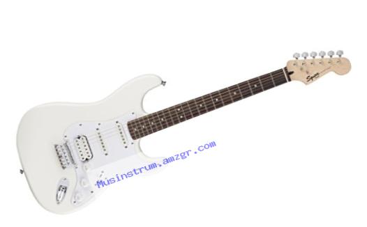 Squier by Fender Bullet Stratocaster Electric Guitar - HSS - Hard Tail - Rosewood Fingerboard - Arctic White