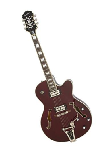 Epiphone EMPEROR SWINGSTER Hollow Body Electric Guitar with Bigsbby Tremelo and  pickup switching, Wine Red