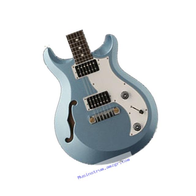 PRS MHSD11_IF S2 Mira Semi Hollow Electric Guitar, Ice Blue Fire Mist with Dot Inlays