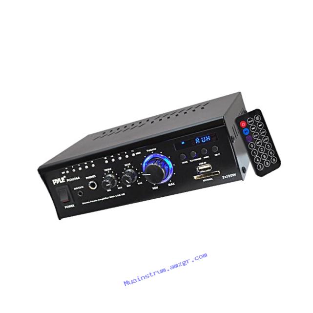 Pyle Home PCAU46A 2 x 120 Watts Mini Power Amplifier with LED Display